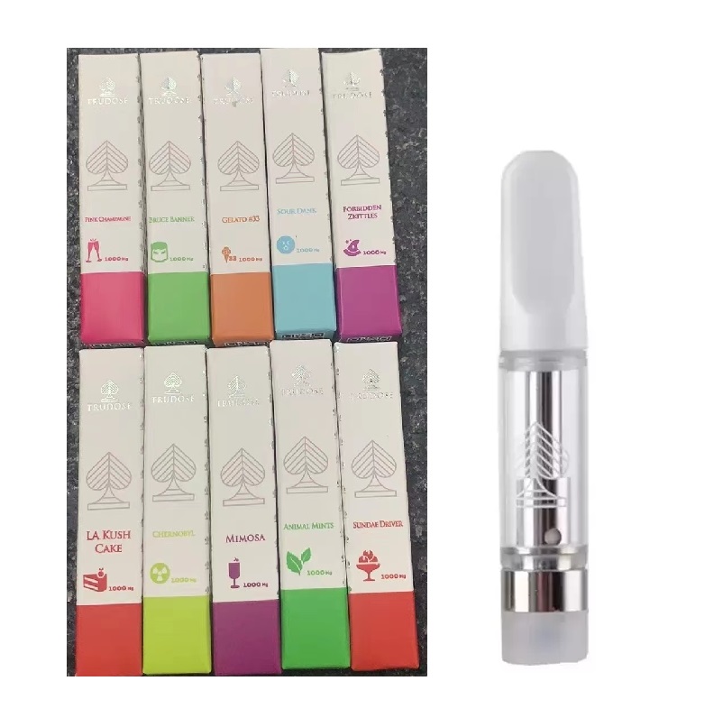 

Trudose Vape Cartridges 0.8ML 1.0ML Atomizer Pyrex Glass Tank Ceramic Coil Thick Oil Carts C21 with Retail box