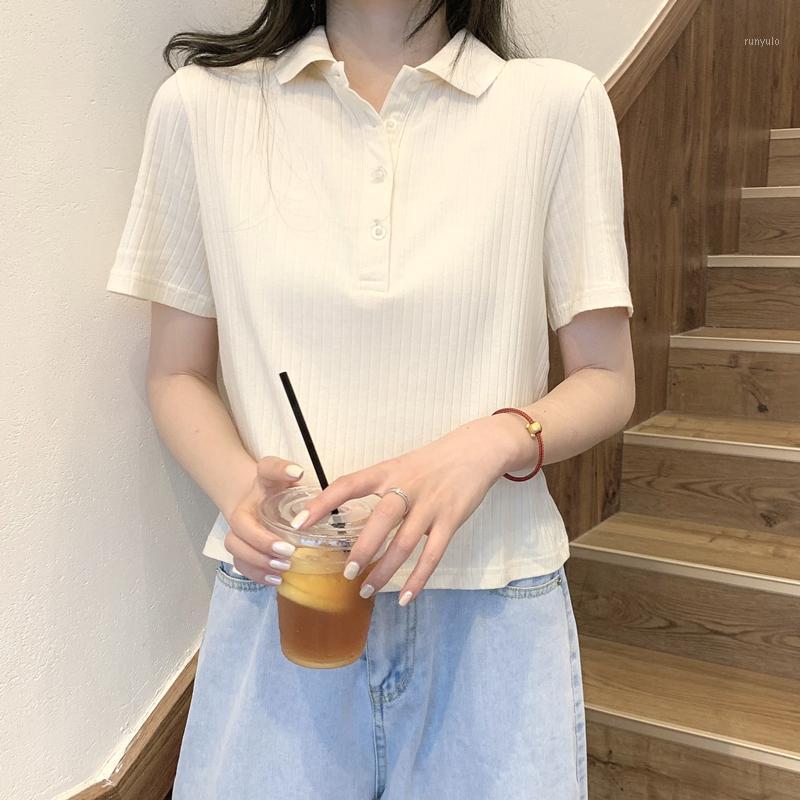 

Japanese Shirt Short Sleeve T-shirt Women Loose Korean Tide Ins Cute Soft Sister Basic Solid Color Bottoming Top Women's, Beige