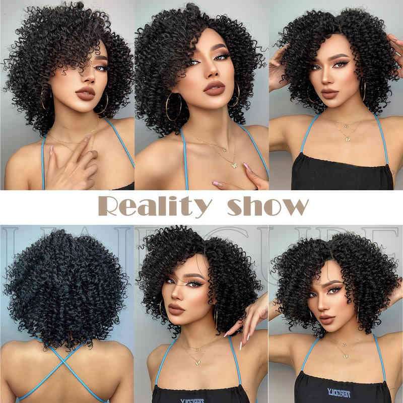 

Nxy Wigs Full Head Small Curly Short Wig Cosplay Women Have Bangs Wigs220530, Ombre color