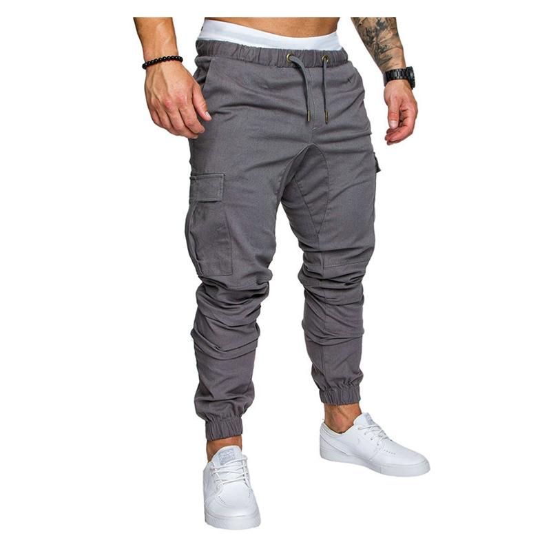 

Men's Pants 2022 Autumn Men Hip Hop Harem Joggers Male Trousers Mens Solid Multi-pocket Sweatpants, Black