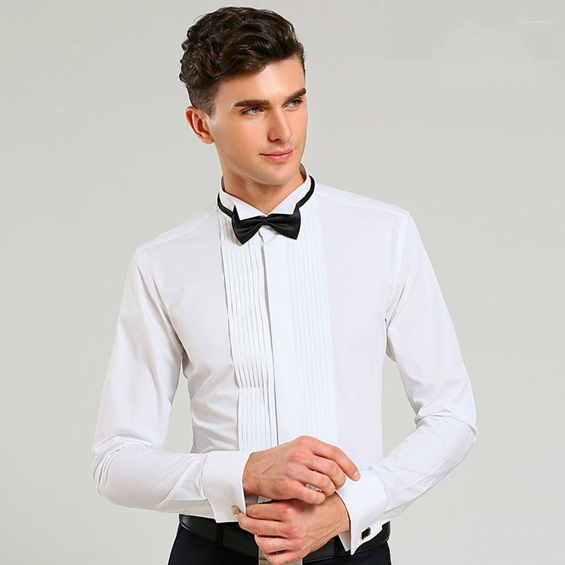 

Men' Dress Shirts White Oversized Shirt Slim Fit Men Long Sleeve Formal Tuxedo Waiter Uniform Male Plus Size Casual Dress-shirt Dway22, Red