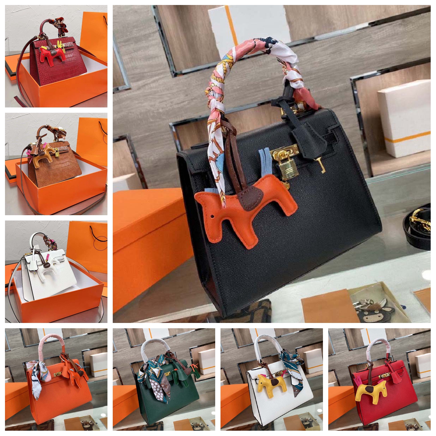 

Designer Totes bag Luxury Brand Purse Single Zipper Wallets Women HandBags Tote Real Leather Bags Lady Plaid Purses Duffle Luggage by brand 003, #5