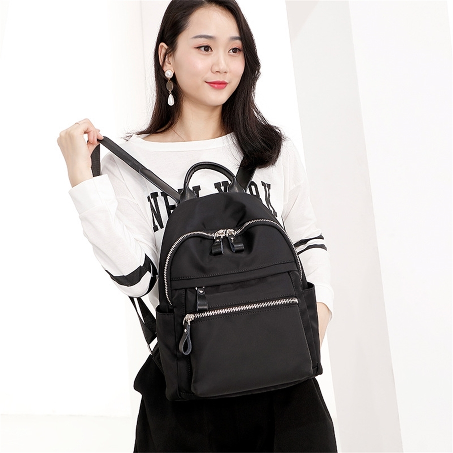 

Purse Oxford cloth backpack women's 2022 new versatile nylon large capacity waterproof canvas travel anti-theft Backpack Outlet_1AT6, Black