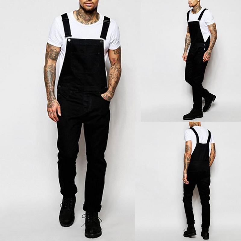 

Men's Pants Kleidung 2022 Arrival Mens Pocket Jeans Overall Jumpsuit Streetwear Suspender Drop 20, Black
