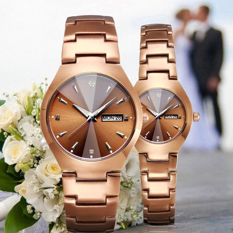 

Wristwatches WLISTH Men Women Waterproof Stainless Band Analog Display Quartz Watch Gift, L for woman