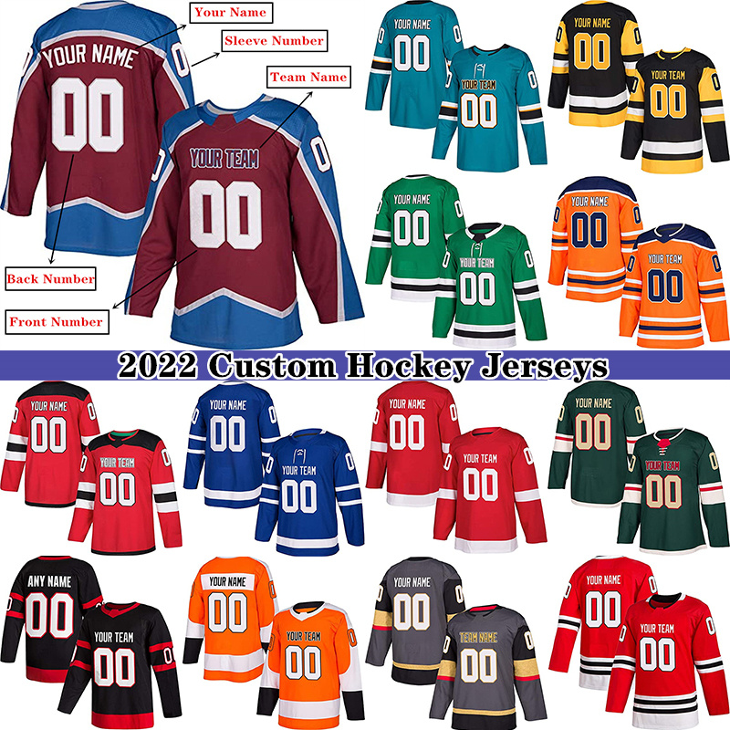 

2022 Custom Hockey Jersey for Men Women Youth S-5XL Embroidered Name & Numbers - Design Your Own hockey jerseys, Red