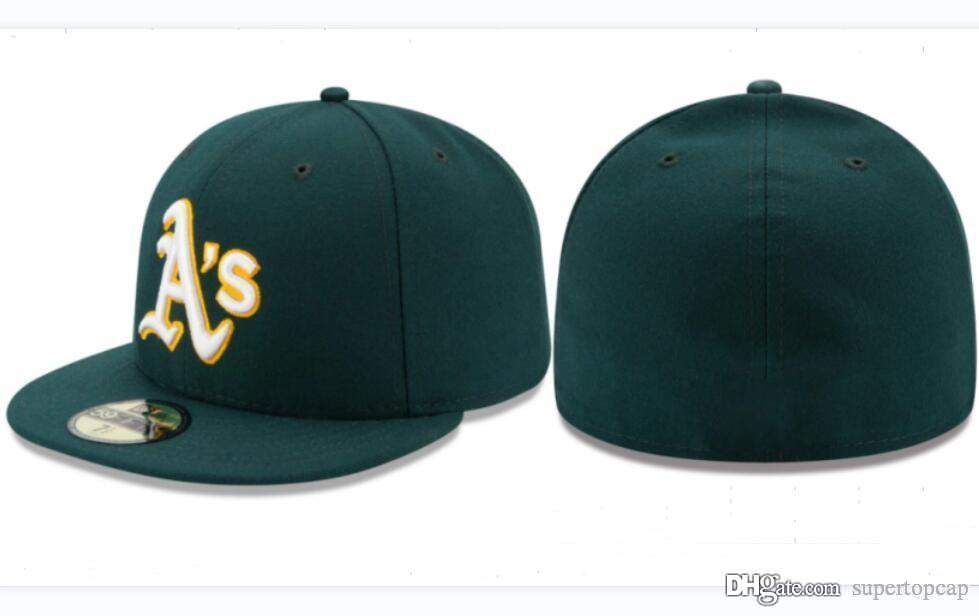 

2022 Men's Team Baseball Full Closed Caps Summer Green Color A's Red Color letter gorras bones Men Women Casual Outdoor Sport Flat