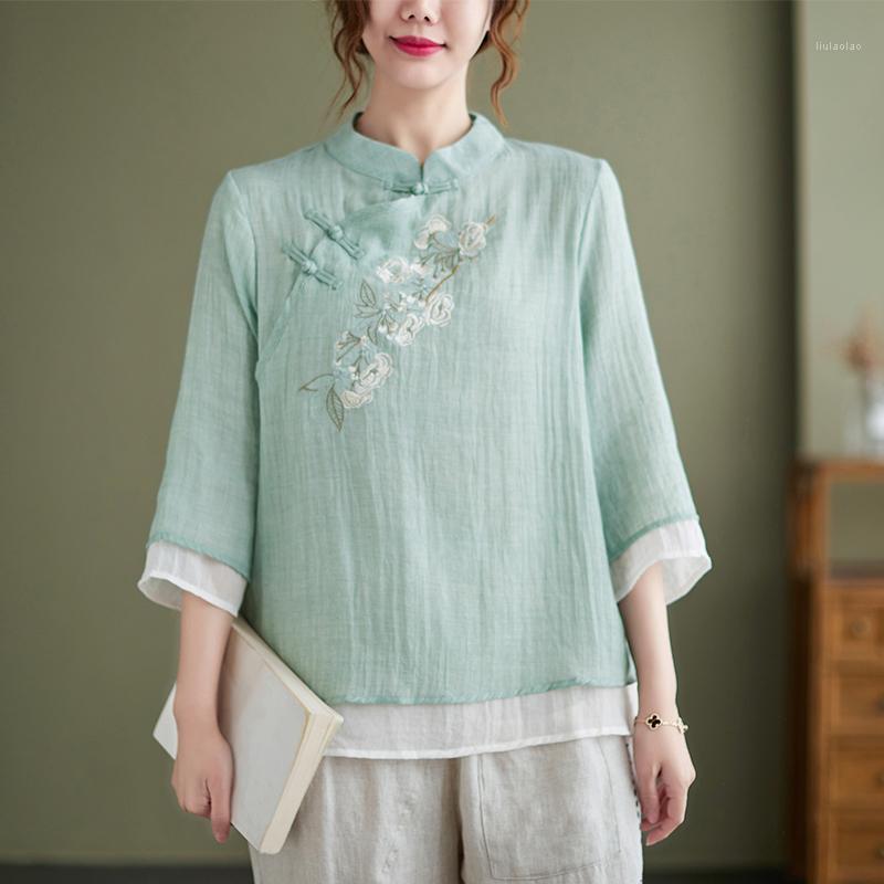 

Women's Blouses & Shirts COIGARSAM Blouse Women Autumn 2022 Office Lady Vintage Long Sleeve Solid Stand Neck Straight Blusas Womens Tops And, Green