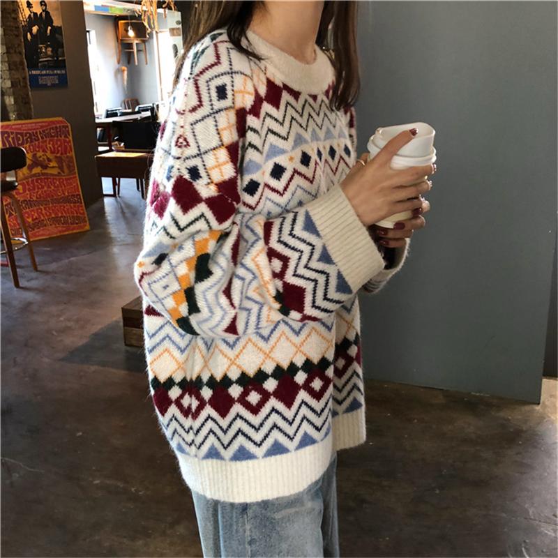 

Clothing Sets Arrival Sweater Knitted Vest Women Spring Autumn Long Sleeve V-neck Female Casual Loose Tank Tops Pullover Oversized Girls