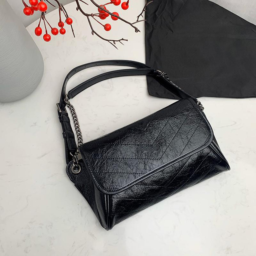 2022 new summer cowhide all-match leather large-capacity bag shoulder messenger female chain wanderingr