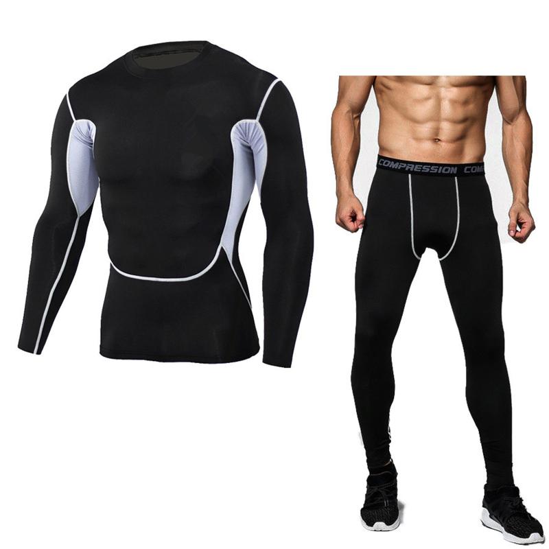 

Men' Tracksuits Fashion Men Clothing Sports Suits Jogging Pullover Tracksuit Man Casual Hoodie Sportswear Mens Running Sweatshirt+Pant 2Pcs, Bk1
