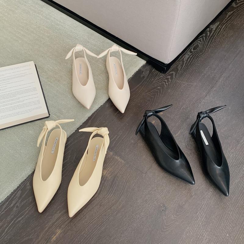

Sandals Bailamos Women Slipper Fashion Womens Flat With Gladiator Ladies Pointed Toe Slingback Pumps Designer Back Strap Par, Black