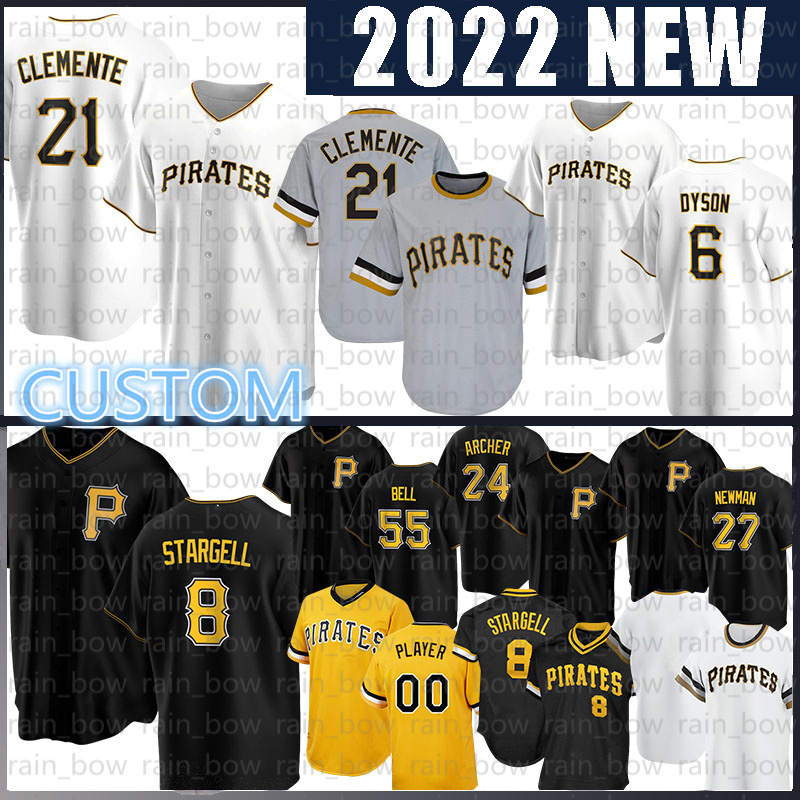 

Pittsburgh Baseball Jersey Pirates 8 Willie Stargell 21 Roberto Clemente Anthony Alford Cole Tucker Roberto Pérez Ben Gamel Michael Chavis Greg Allen Jared Oliva, Retro(size:m-3xl)haidao