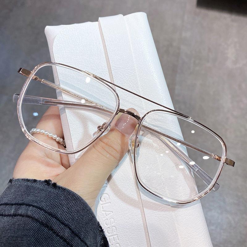 

Sunglasses Men Women Fashion Myopia Glasses Ladies Luxury Double Beam Square Frame Eyewear Unisex Blue Light Blocking Near Sight EyeglassesS