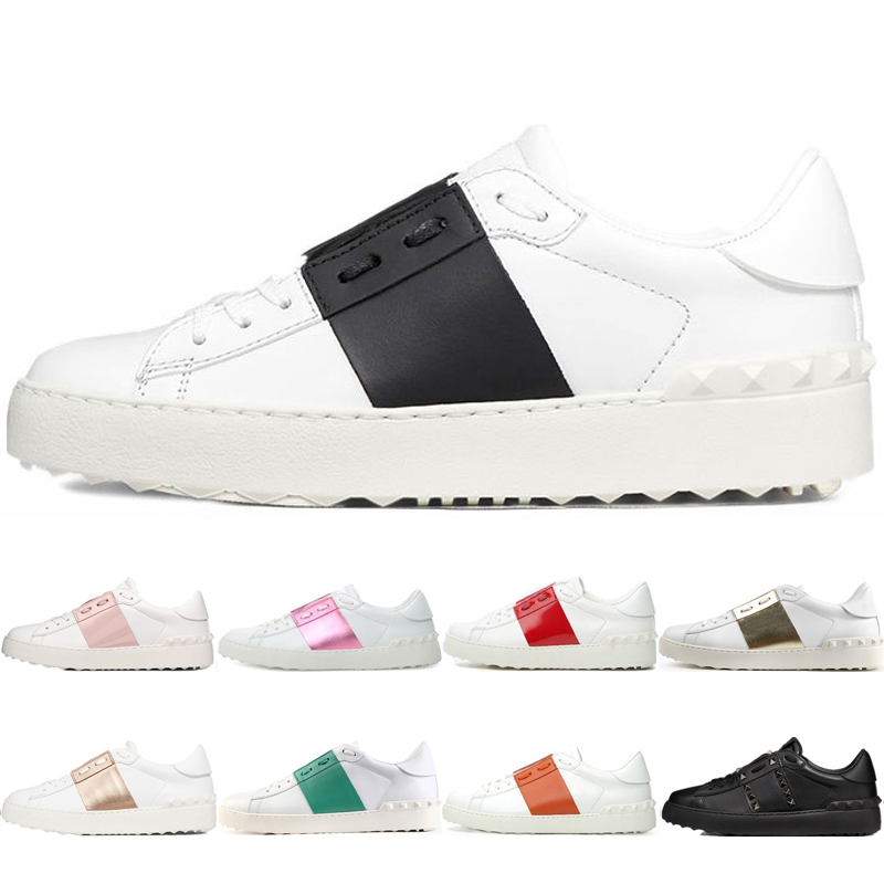 

Men Women Casual Dress Shoes White Red Sneakers Golden triple black top fashion Mens Womens Leather trainers outdoor sports Eur 35-46, #16