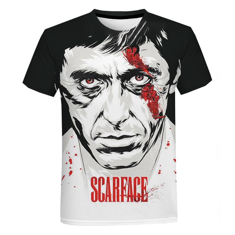 

Men' T-Shirts Scarface Movie Homme Men Women Fashion Casual Hip Hop Clothing T Shirt Tony Montana 3D Print Cool Tee Tops, Vip4