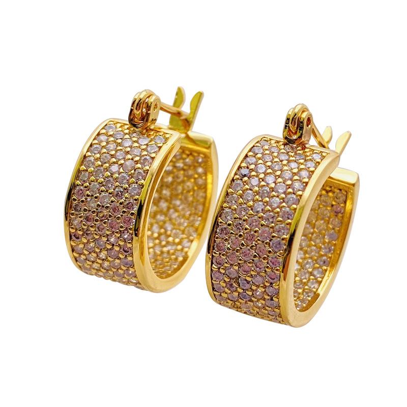 

Dangle & Chandelier French Wide Edition Earrings Circle Zircon Shiny Exquisite EarringsDangle