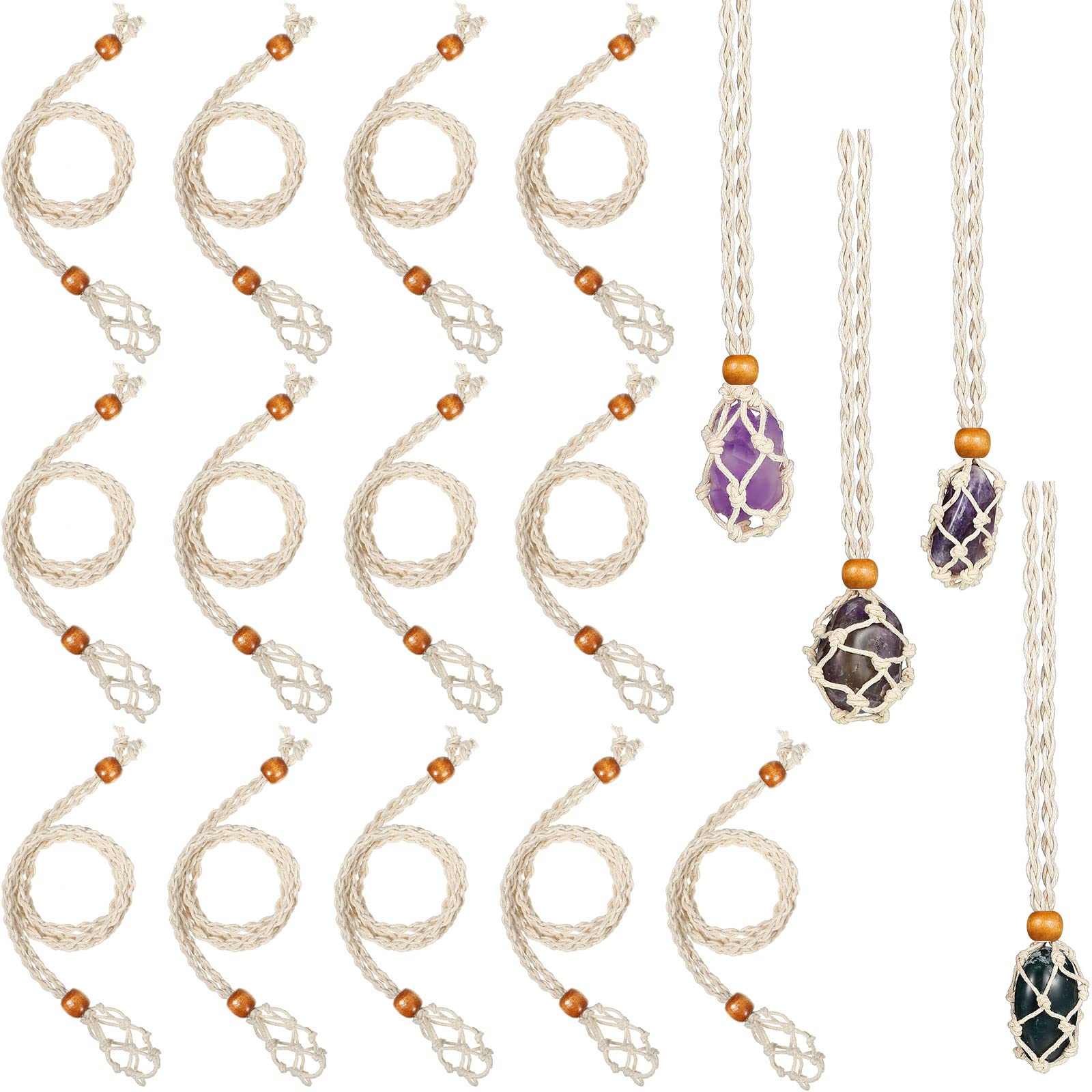 

Pendant Necklaces Crystal Empty Necklace Holder Stone Cords Cage Adjustable Q amPmW
