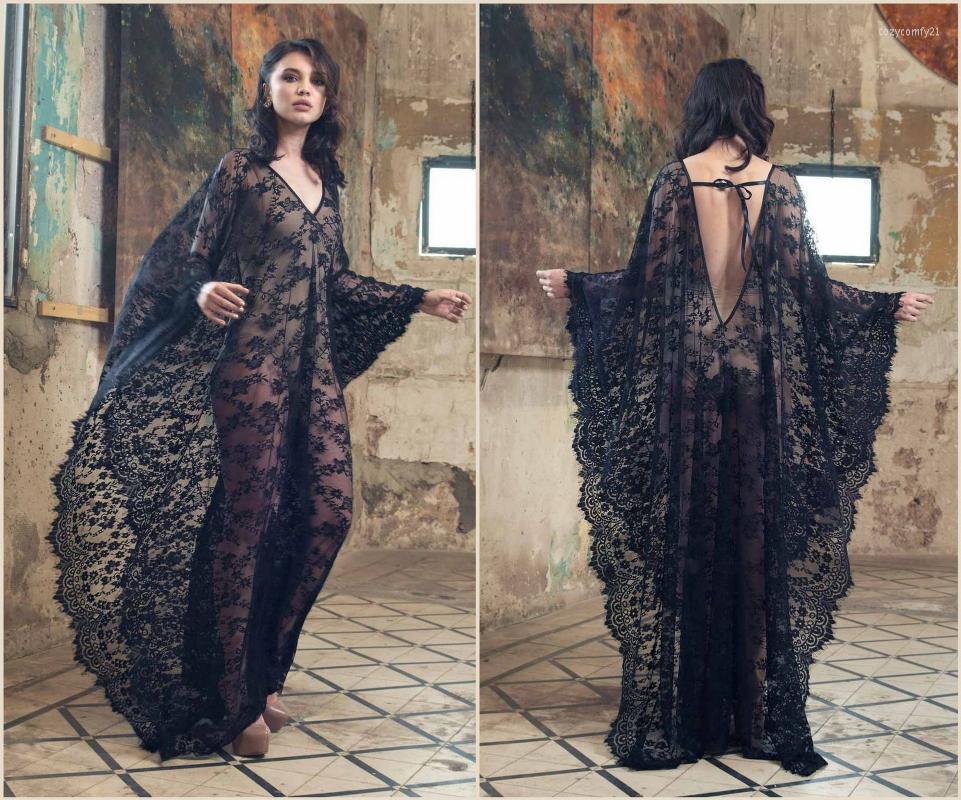 

Women Lace Chiffon Kimono Beach Bikini Cover Up Wrap Beachwear Mesh Long Dress Women's Swimwear, White