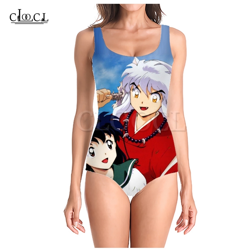 

Japanese Anime Inuyasha 3D Print Girls Onepiece Swimsuit Bathing Suit Sleeveless Was Thin Sexy Fashion Womens Swimwear 220617, One-piece swimsuit