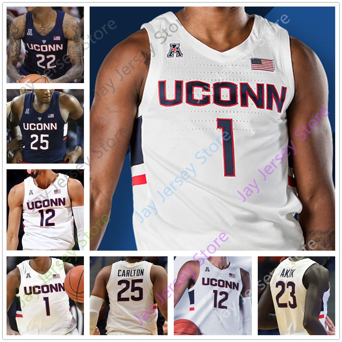 

Custom Connecticut UConn Huskies Basketball Jersey College Drummond Gay Lamb Walker Allen Butler Gordon Hamilton, Navy