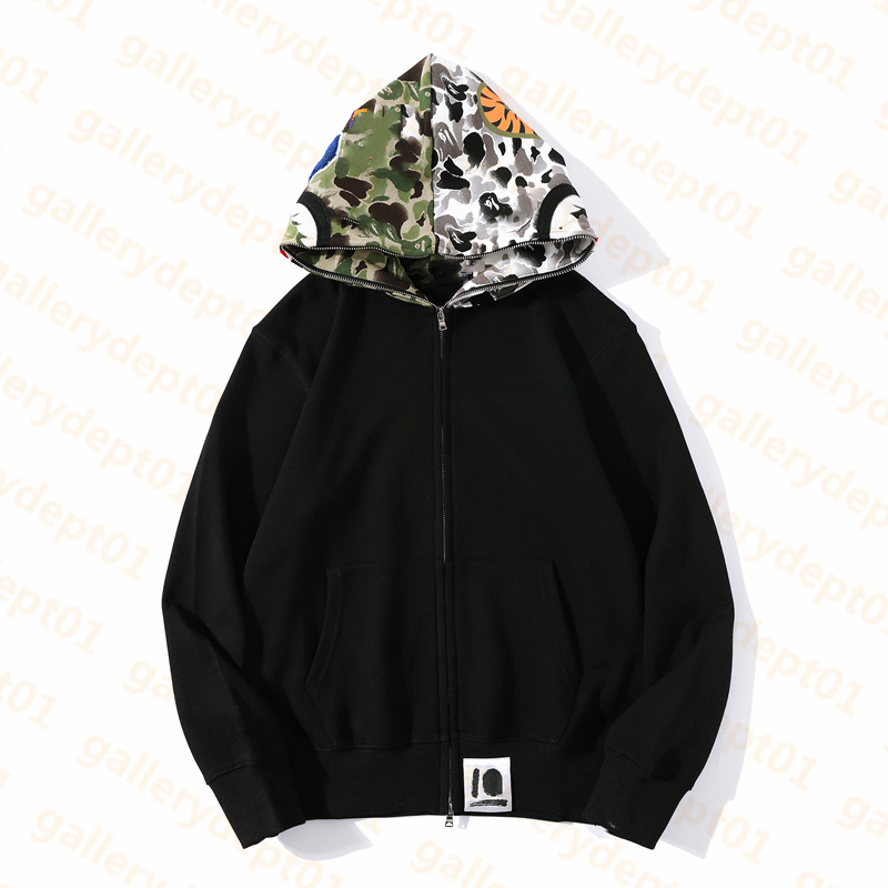 

Shark mens hoodie designer hoodies camo hoodys oversized sweaters cotton zip cardigan Thick, 1pcs button