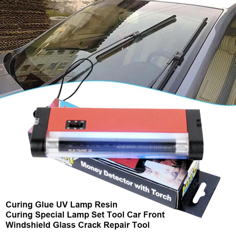 

Car Cleaning Tools Professional Resin Curing Special Lamp UV Glue Set Tool Front Windshield Glass Crack Repair ToolCar