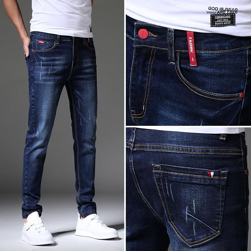 

Men's Jeans Brand Biker Men Streetwear Long Slim Denim Pant Skinny Mid Waist Slight Elastic Fashion 2022 Boyfriend JeansMen's Heat22, Hq1982