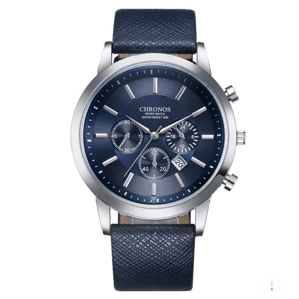 

cwp LUXURY watch mens top brand HOLUNS genuine 50m waterproof leather Men Business Casual Fashion Quartz Watches montre homme/007 BRW gift g1, Color 2