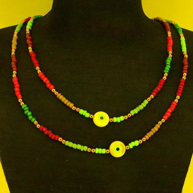 

Pendant Necklaces 5Pcs 2022 Shell Eye For Girl Gift Boho Colorful Seed Beads Necklace Jewelry Turkish Choker Bohemian CollarPendant