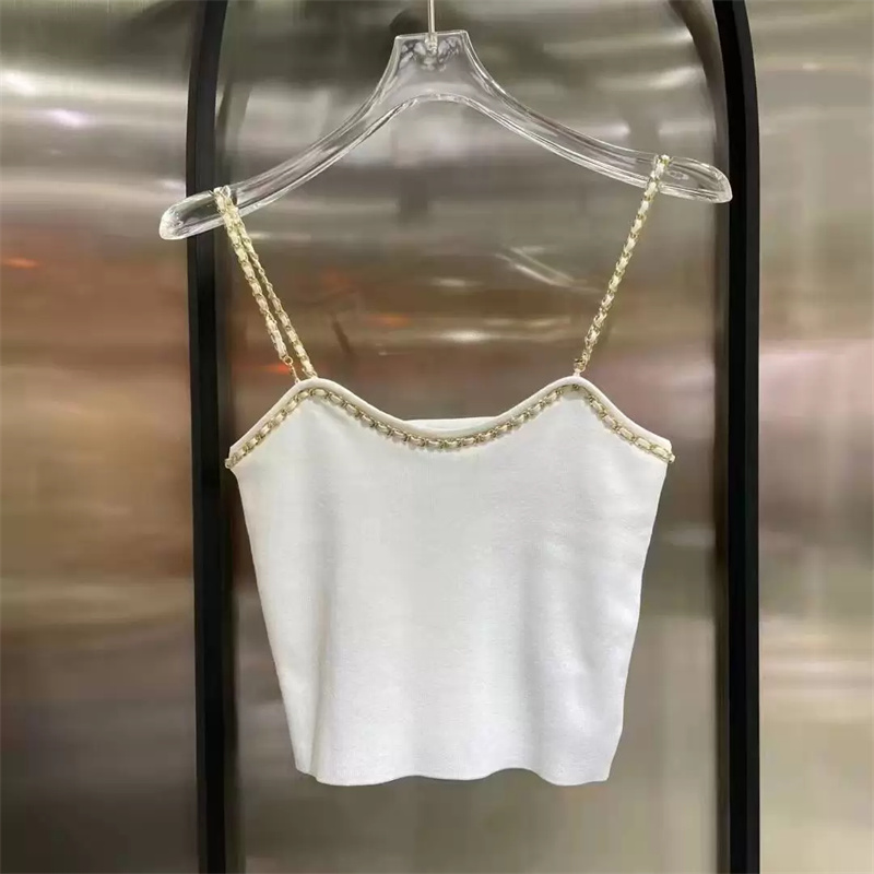

Women' knitwear and T-shirt 2022 Fashion suspender top Women' short T-shirt Sexy slim knit top Design Sexy knitted women' designer dress SD