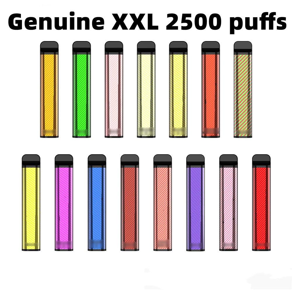 

Authentic XXL 2500 Puffs Disposables Electronic Cigarettes Vape Pen Pods 2500Puffs 1200mAh 7ml Pre-filleds