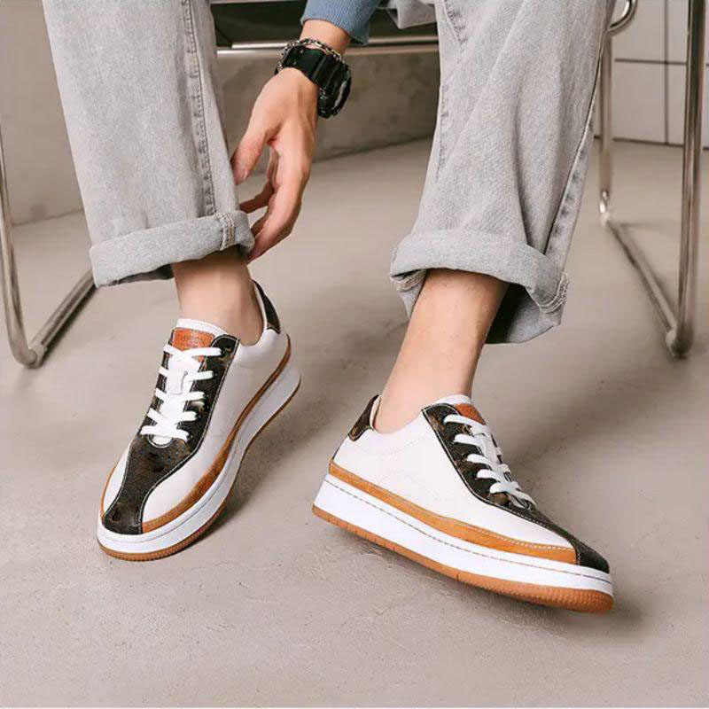 

British Retro Men Shoes 2022 Early Spring Fashion Youth Round Head PU Leather Sewn Low Top Casual Sports Board HM249-1, Black