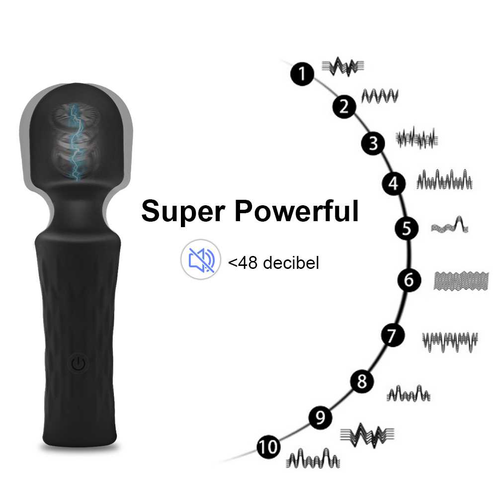 Wireless Dildos AV Vibrator Magic Wand for Women Clitoris Stimulator USB Rechargeable Massager Sex Toys for Muscle Adultsg-image-764636547