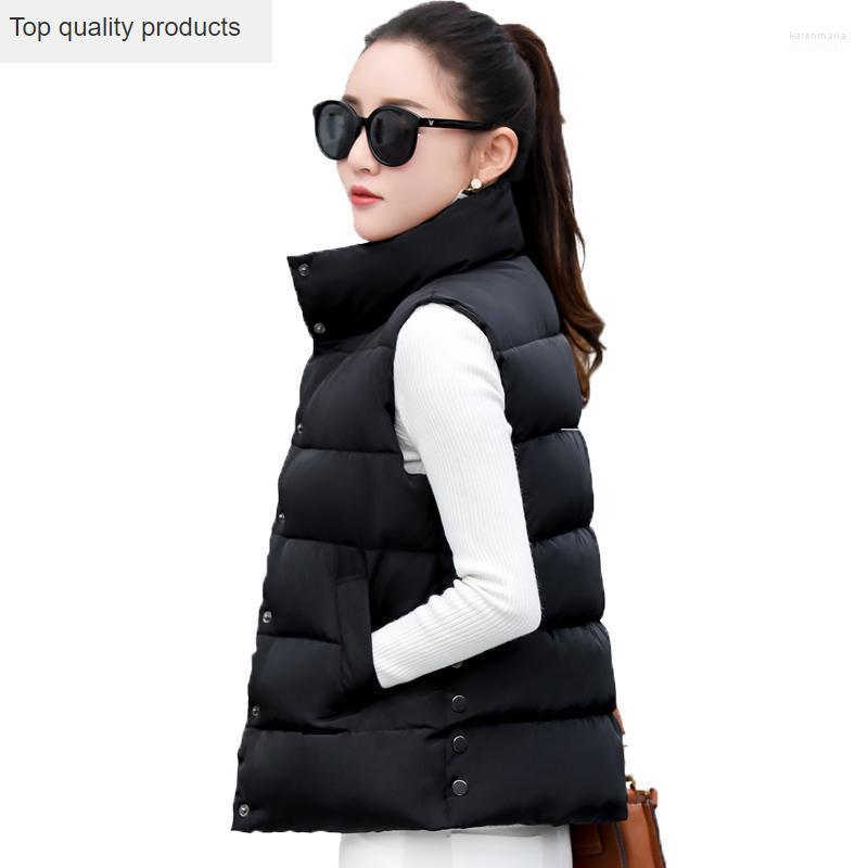 

Women's Vests Winter Vest Women Warm Cotton Padded Sleeveless Jacket Parka 2022 Waistcoat Black Top Clothes Plus Size 5XL YQ322 Kare22, Gray