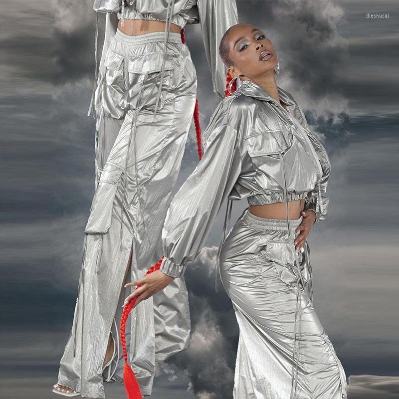 

Women' Jackets 2022 Autumn Women Fashion Short Handsome Turn Down Collar Zipper Baseball Coats Female Loose Streetwear, Sr