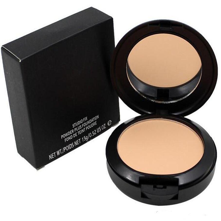 

Womens Beauty Makeup NC NW Colors Pressed Face Powder with Puff 15g Brand Cosmetics Powder Foundation2358, As picture