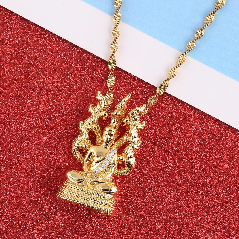 

Pendant Necklaces Cambodian Style Garden Buddha Buddhism Jewelry Thailand Vietnam Laos GiftsPendant