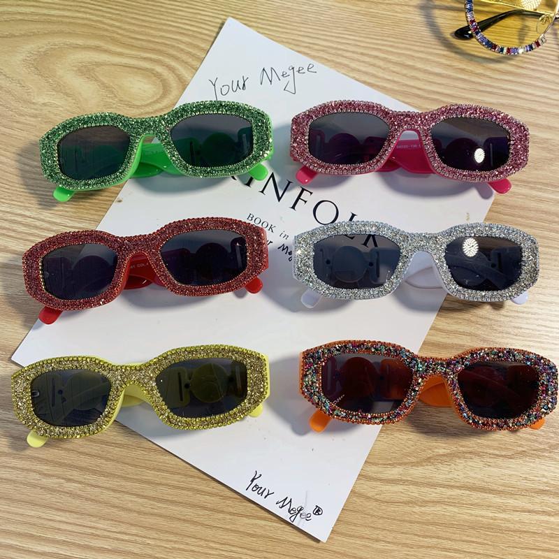 

Sunglasses Designer Diamond Women Men Vintage Square Sun Glasses Bling Eyewear Female Shades GafasSunglassesSunglasses