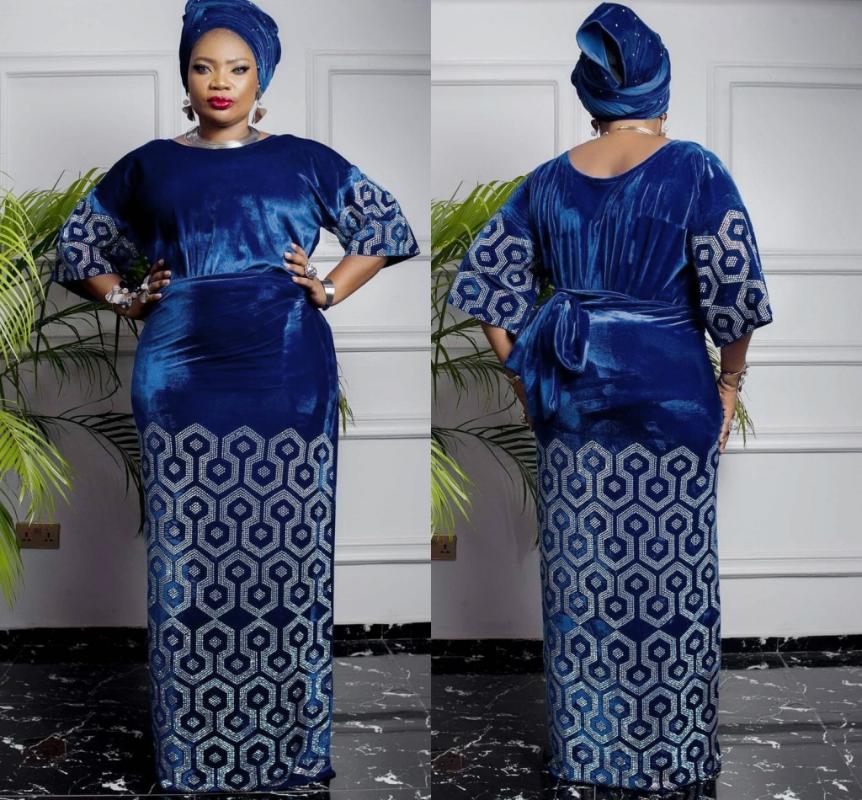 

Ethnic Clothing Velvet African Dresses For Women Bodycon Long Maxi Dress Clothes Dashiki Sexy Robe Longue Africaine Femme Vestidos