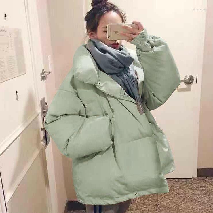 

Women' Down & Parkas Winter Korean Version Student Loose Thickened Bread Clothes Jacket Cotton Female Short Paragraph Cocoon Guin22, Beige