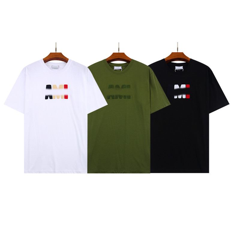 

2022new Newest Mens Women Designers T Shirt Fashion Men S Casual Tshirt Man Clothing amis+A 09, Army green