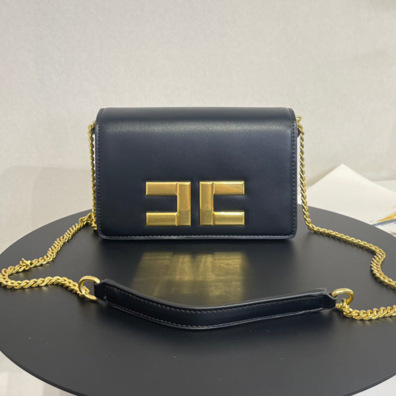 

Designer Style Hardware Chain Shoulder Bag Retro Solid Color Metal Letter Leather Ladies New Fashion Multifunctional Messenger Bag, Fuchsia