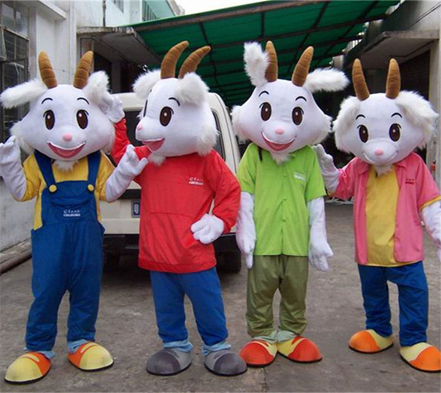 

Mascot doll costume Halloween White Sheep Goat Mascot Costume Suits Fancy Dress Outfit Party Game Adult Size Easter Outfit Girls Mascot