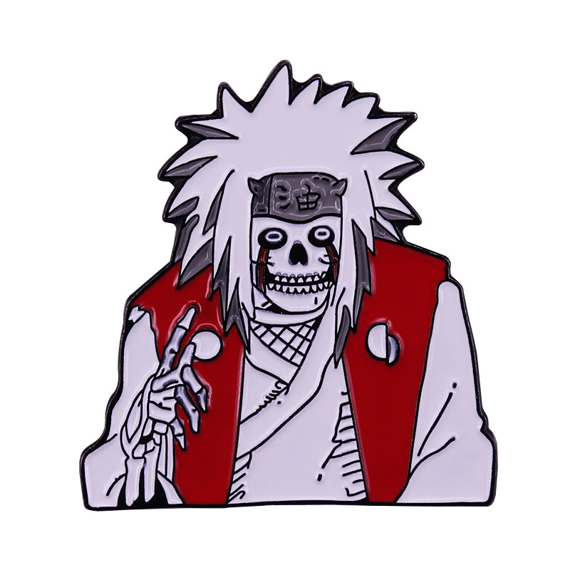 

Japanese Anime Peripheral Jiraiya Brooch Skull Brooch Halloween Accessories, As picture