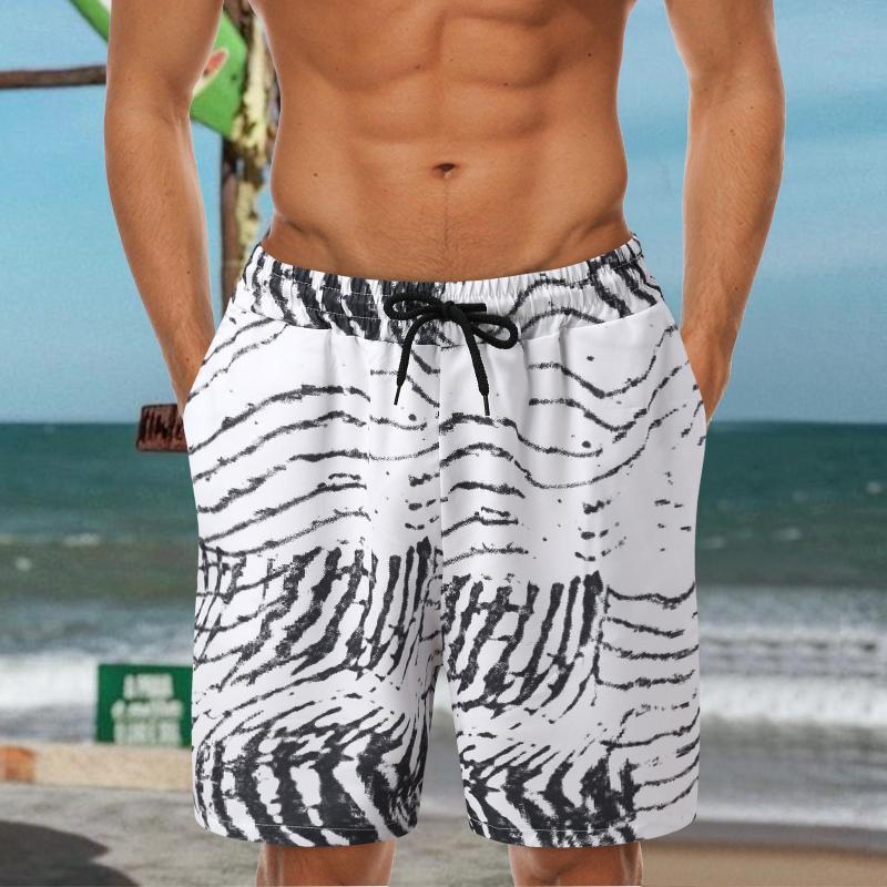 

Men's Shorts Men Swim Trunks 5 Inch Summer Short Pant Printed Loose Tether Pocket Board Casual Beach Fashion ShortMen's, Red