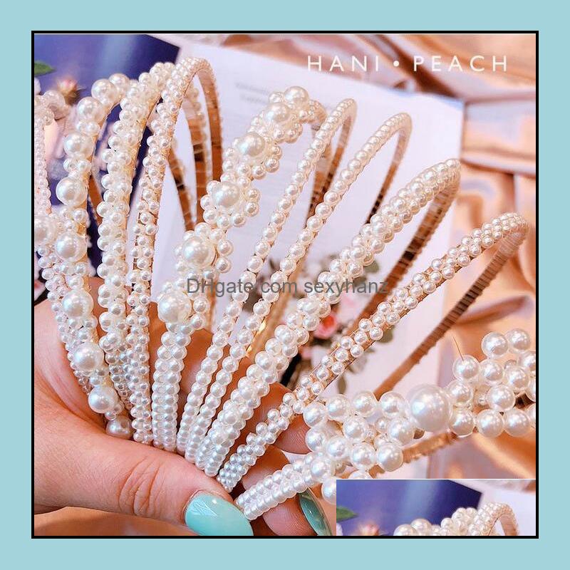 

Headbands Hair Jewelry New Pearl Girls Sticks Sweet Kids Designer Headband Accessories For Women Drop Delivery 2021 1V6Bz
