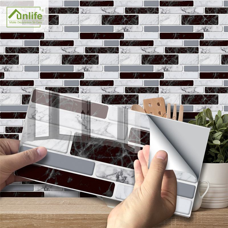 

9 27 54PCS Mosaic Brick Tile Stickers For Bathroom Kitchen Wallpaper Waterproof Self adhesive DIY Wall Sticker Home Decor Decal 220607