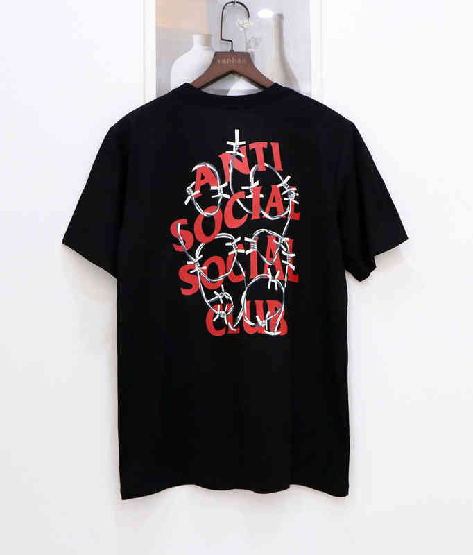 2020 Summer New Assc Barbed Wire Screen Large Loose Men's Women's Couple's Sleeve T-shirt