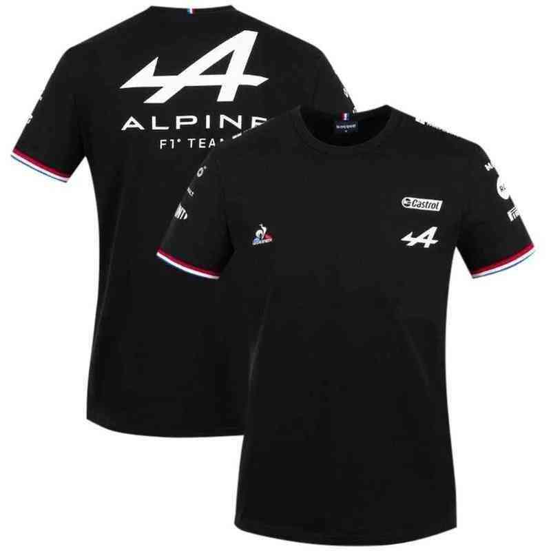 

2022 Hot F1 Formula One Alpine Team Alonso Blue Short Sleeve Men's and Women's Racing Spectator Summer 14 Aokang T-shirt, Fmc184